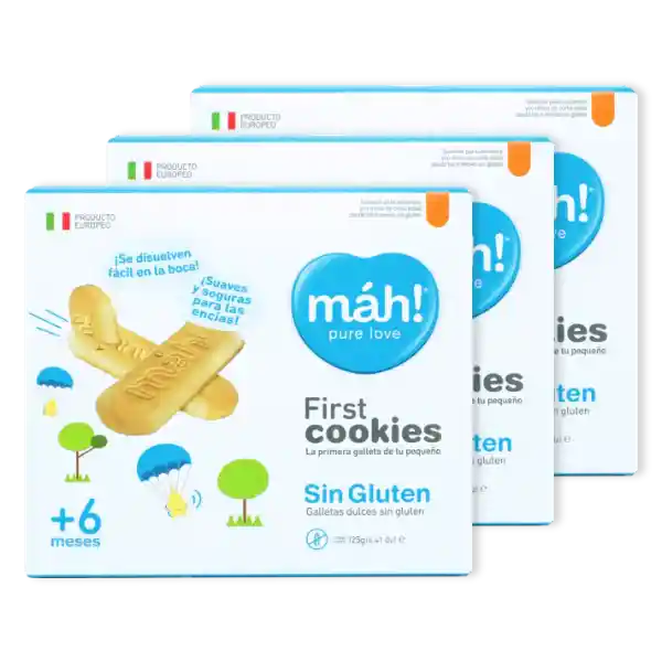  3X Galletas Infantiles  Mah ! Sin Gluten 