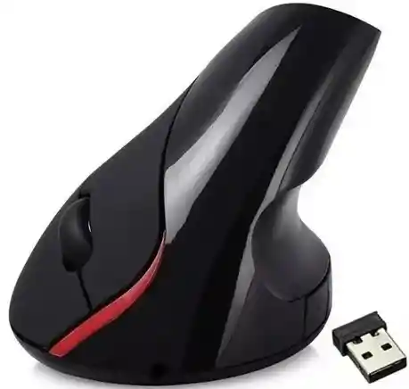 Mouse Vertical Inalámbrico Recargable Weibo Wb-881 Negro