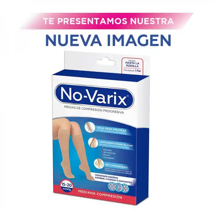 No-varix® Calcetín Colors Cadena 15-20 Mm/hg White Large