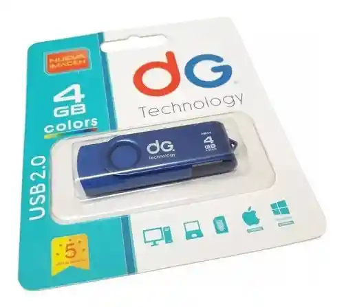 Usb 4gb. Dg Technology Velocidad 2.0 / Varedad En Colores