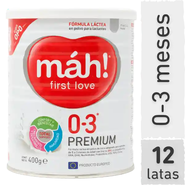  12X Formula Infantil  Mah ! 03 Meses Premium 400 Gr 