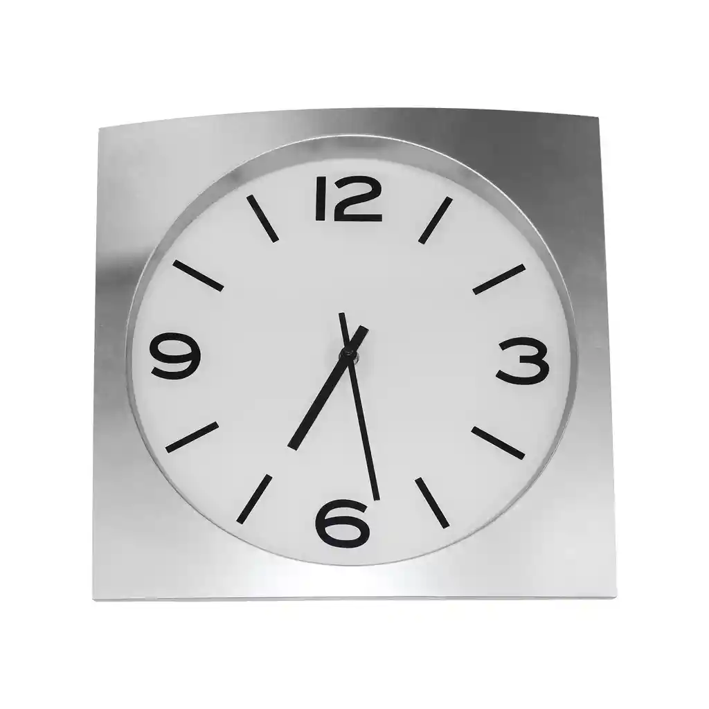 Reloj De Pared De 35 Cm Silver-classic