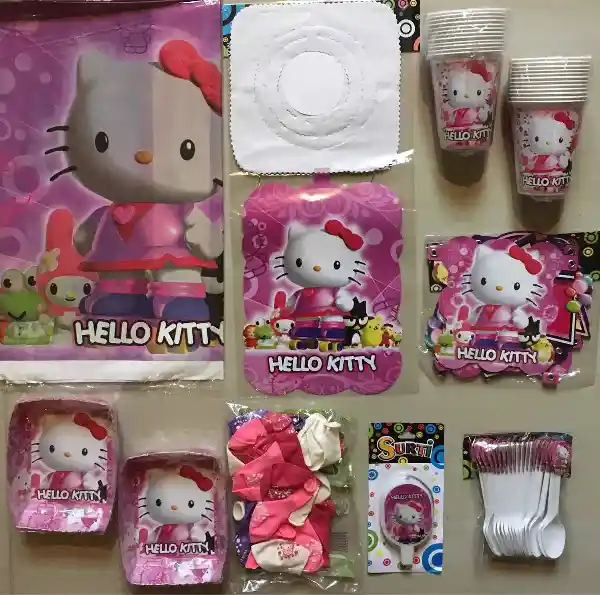 Kit Decoracion Cumpleaños Fiesta Infantil Hello Kitty