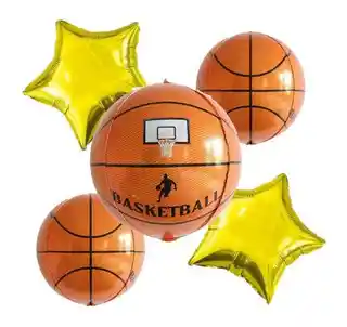 Kit De Decoración Fiesta Cumpleaños Básquet Ball- Baloncesto