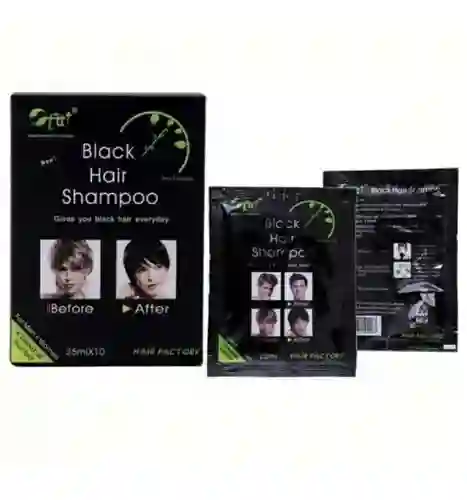 Hair Shampoo Tinte En 5 Min Blackunidad X 10 Sobres