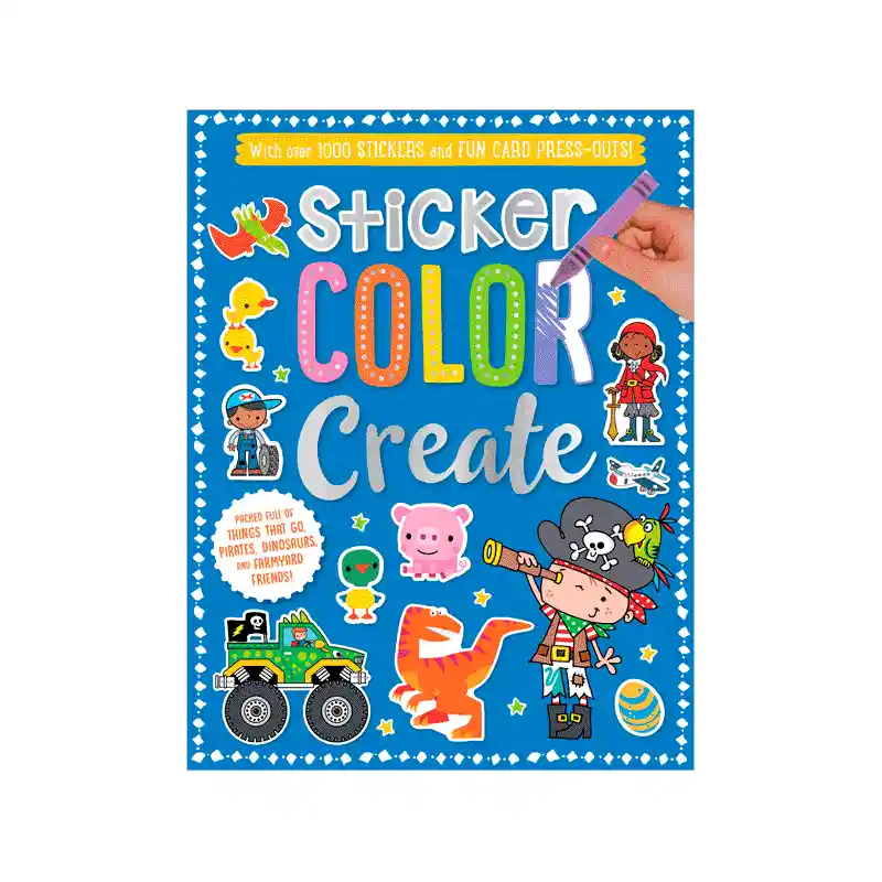 Libro Stickers Con Color Crea El Azul