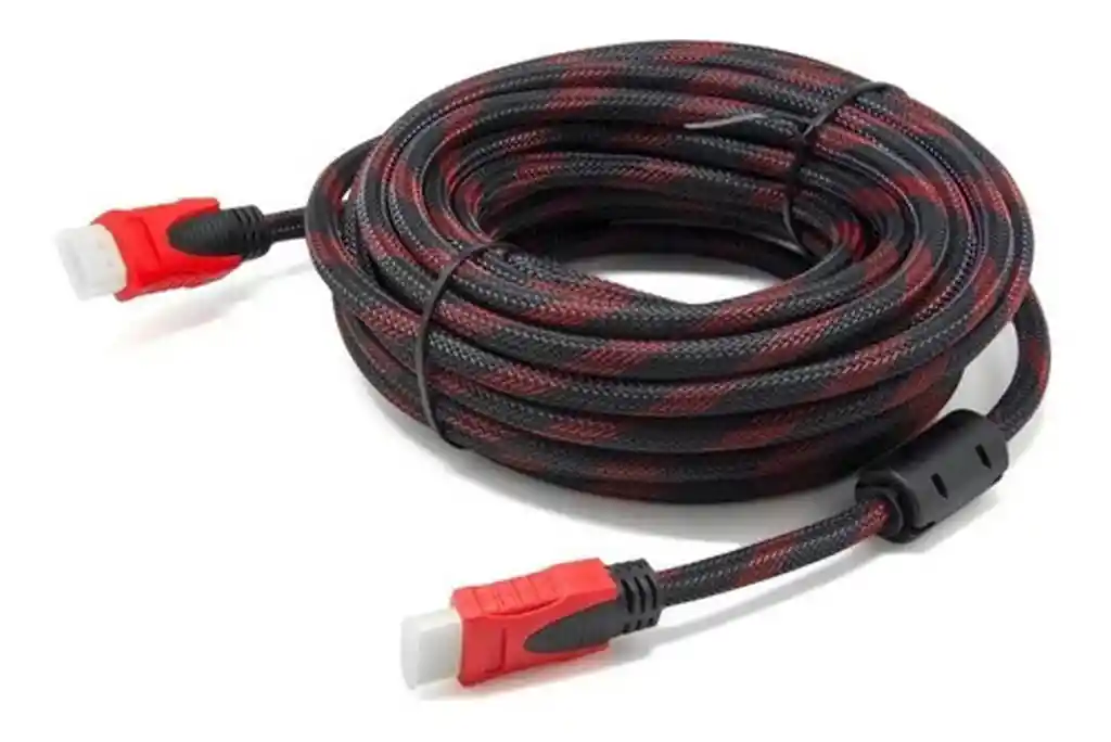 Cable Mallado Hdmi De 20 Metros Doble Filtro Punta Dorada