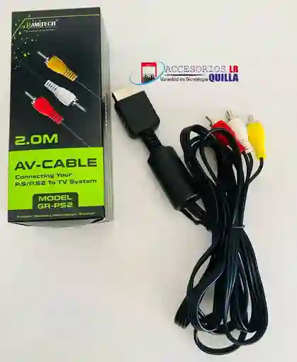 Cable De Video Para Ps2 Playstation 2 | Av Rca 1.80 Mts/audio Y Video