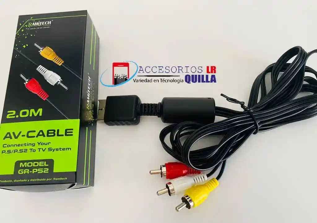 Cable De Video Para Ps2 Playstation 2 | Av Rca 1.80 Mts/audio Y Video
