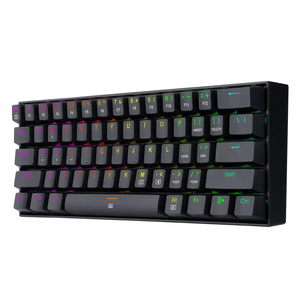 Teclado Gamer Redragon Dragonborn K630 Qwerty Switchs Red Inglés Us Color Negro Con Luz Rgb