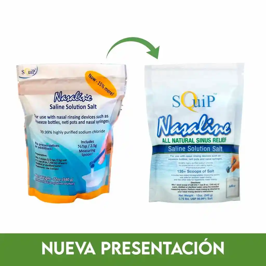 Nasaline Solucion Salina Nasal 12oz. (340g)