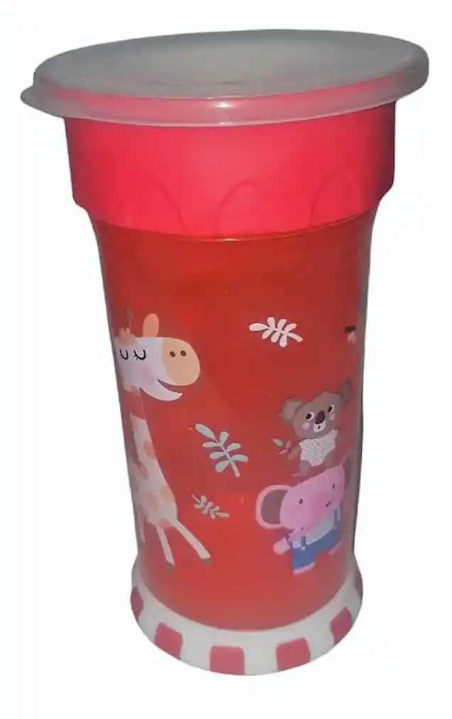 Vaso Bebe Infantil 360 Grados Alta Calidad Niño Rojo Anti Derrame Ref. Infantec Bip1348