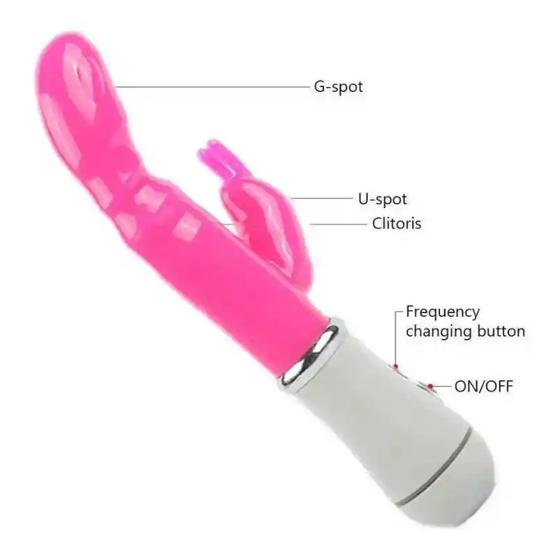 Vibrador Doble Estimulacion Punto G Y Clitoris G Point Rabbit