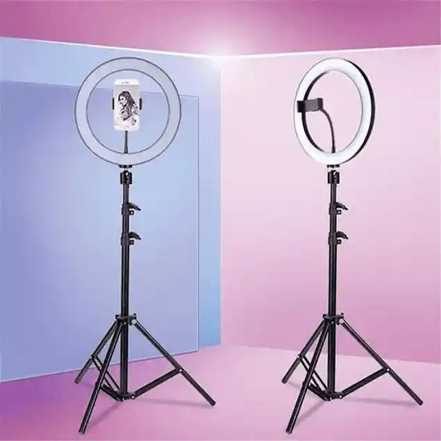 Aro 33 Cm Luz Led Para Fotografia Y Video Tripode + Control