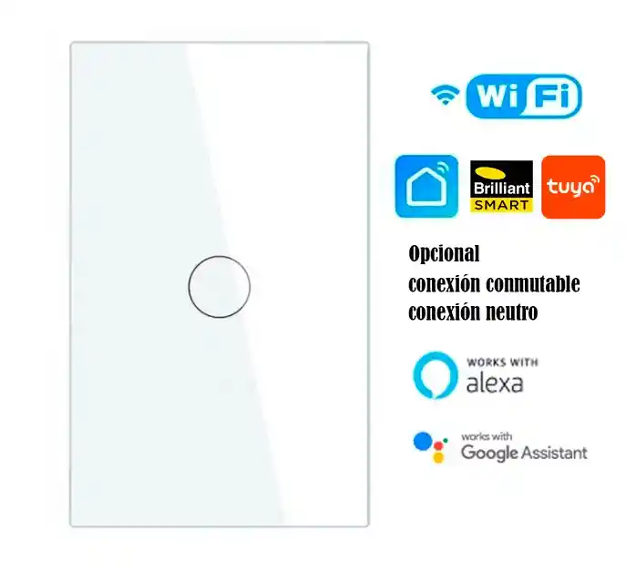 Interruptor Wifi (sin Neutro) Control Voz Android - Ios