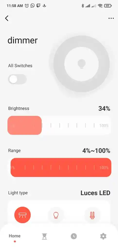 Interruptor Dimmer Wifi Control Voz Android-ios