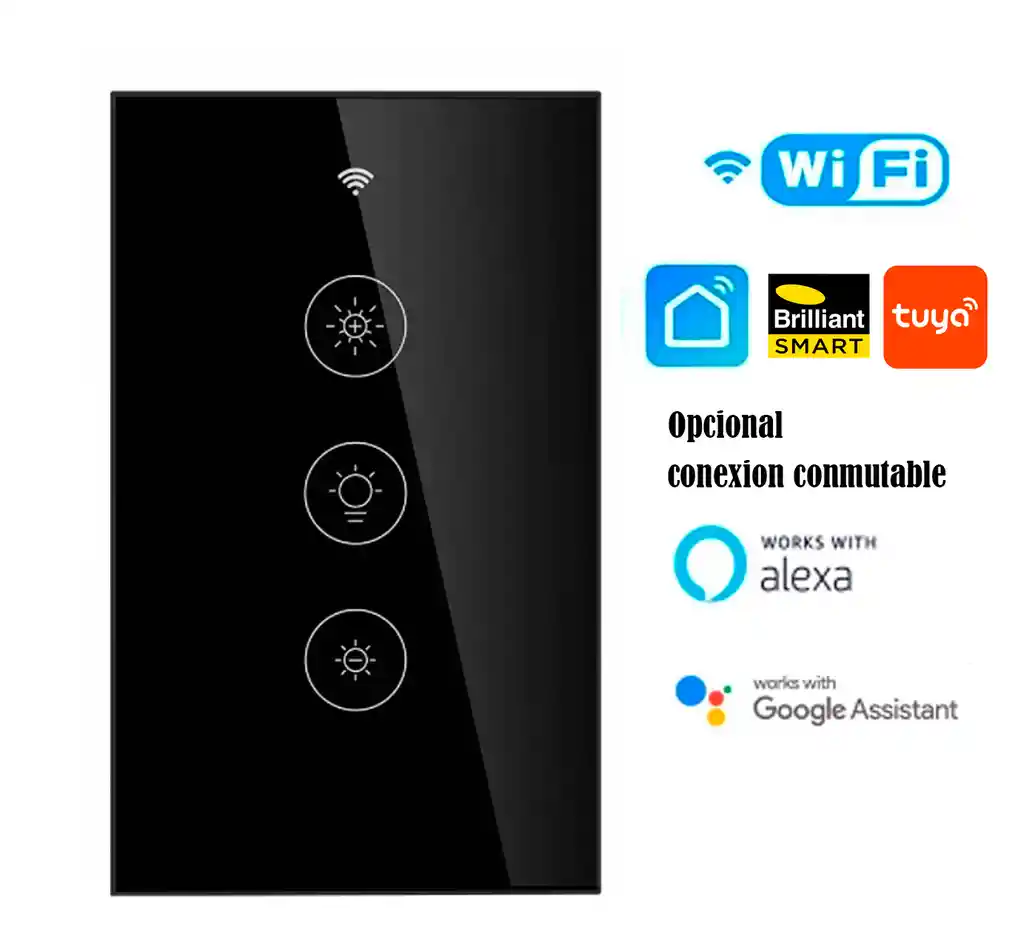 Interruptor Dimmer Wifi Control Voz Android-ios