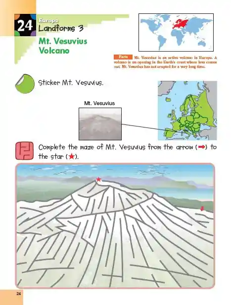 Geografía Libro Kumon Con Stickers Niños En Inglés