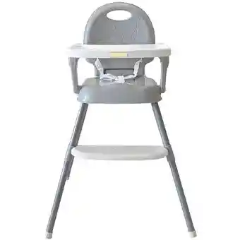 Silla Comedor Bebe 3 En1 Portatil Kidshop Baby Gris