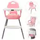 Silla Comedor Bebe 3 En1 Portatil Kidshop Baby Rosado