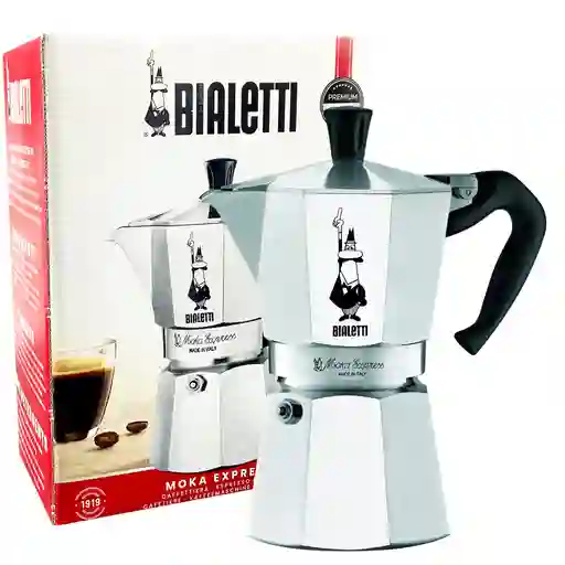 Cafetera Moka Bialetti Express Plateada (9 Tazas De Espresso - 420 Ml)