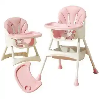 Silla Comedor Bebe 3 En1 Baby Cy006 Rosa