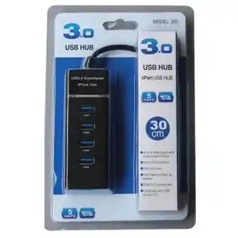 Hub Multipuertos Usb 3.0 4 Puertos De Alta Velocidad