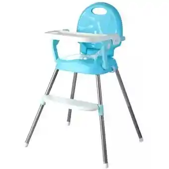 Silla Comedor Bebe 3 En1 Portatil Kidshop Baby Azul