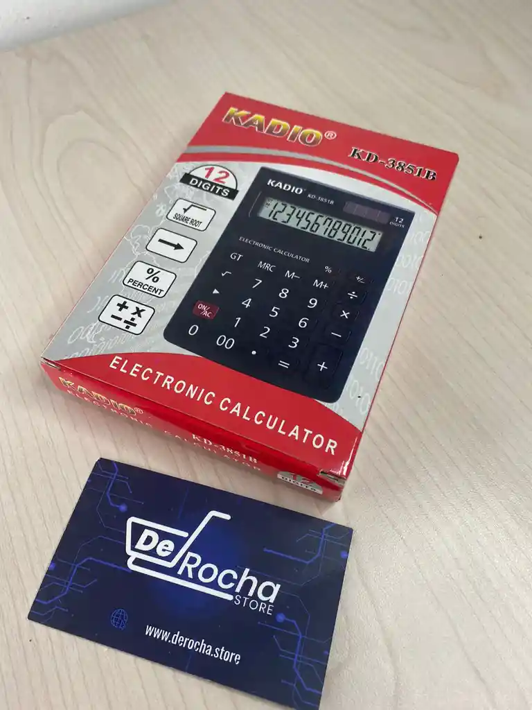 Calculadora 12 Dígitos Electrónica Pantalla Grande Kadio