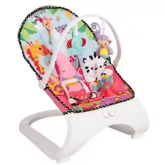 Silla Vibradora Para Bebe Antirreflujo Sonajero Ibaby Rosa