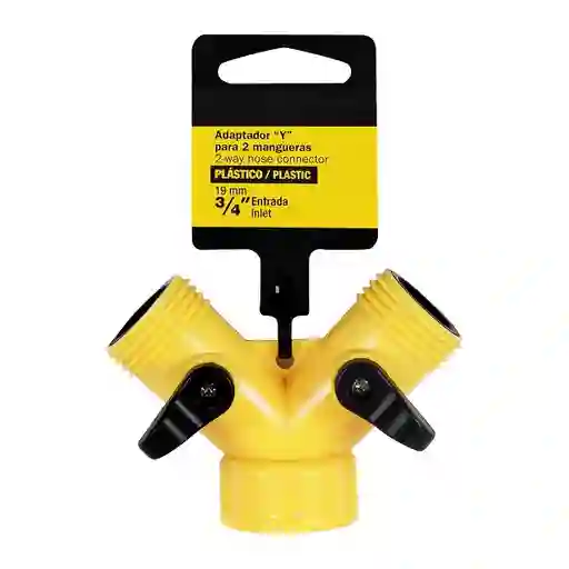 Conector De Manguera Doble Y Lavadora T Aplique Y Rosca Llave Agua