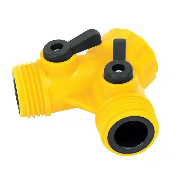 Conector De Manguera Doble Y Lavadora T Aplique Y Rosca Llave Agua