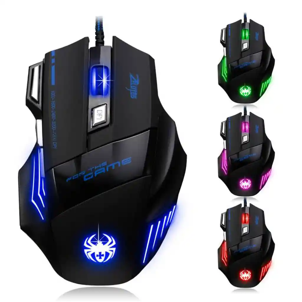 Nuevo Mouse Gamer Zelotes 7 Botones 7200 Dpi T80