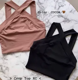 Crop Top Xc Negro Talla S/mnica