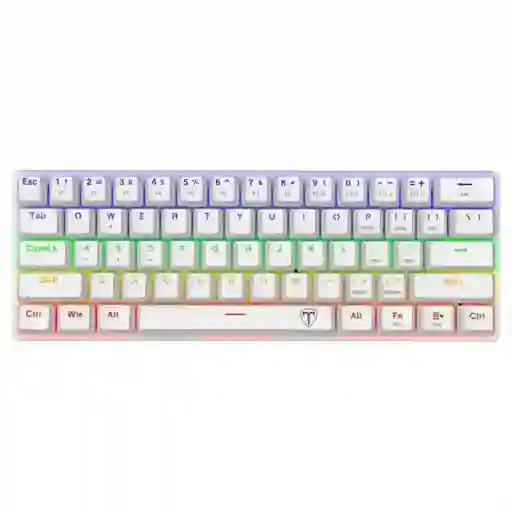 Teclado Gamer Mecánico T-dagger T-tgk321 Arena White Rainbow Brown