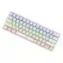 Teclado Gamer Mecánico T-dagger T-tgk321 Arena White Rainbow Brown