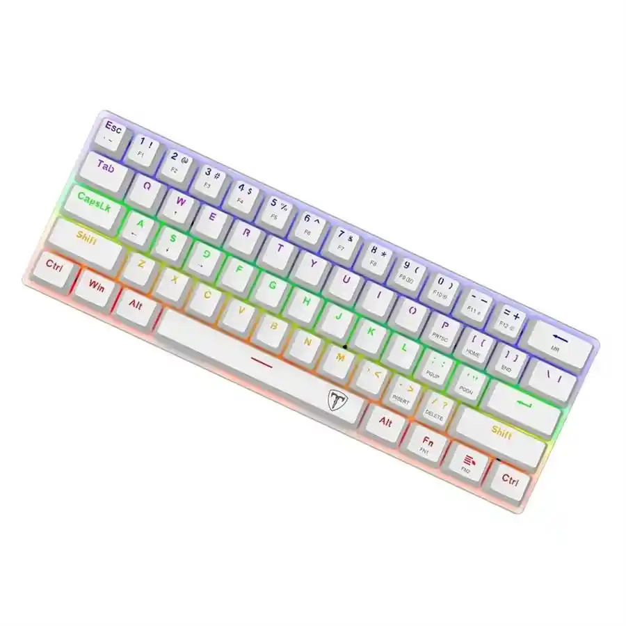 Teclado Gamer Mecánico T-dagger T-tgk321 Arena White Rainbow Brown