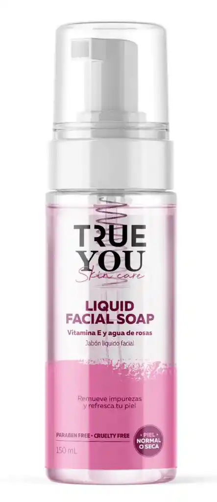 Jabón Facial Rose Water Piel Seca True You 150 Ml