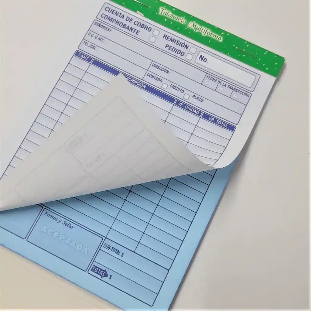 Talonario Autocopiante