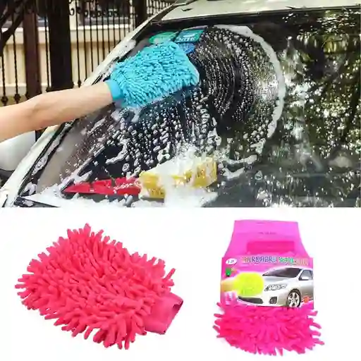 Guante Microfibra Lavar Carros Autos Motas Limpieza