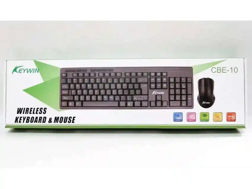 Combo Teclado Y Mouse Inalambrico Keywin Cbe-10 Negro