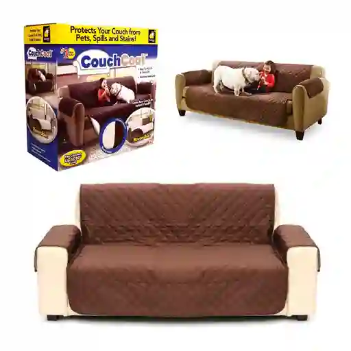 Cubre Sofa Reversible 92" Ideal Para Evitar Derrames O Pelos De Mascotas