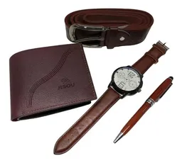 Estuche De Lujo Hombre Regalo Padre Reloj Correa Billetera Esfero