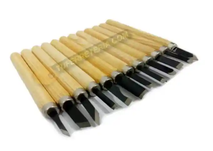 Gubias Pequeñas Para Madera Juego X 12pc