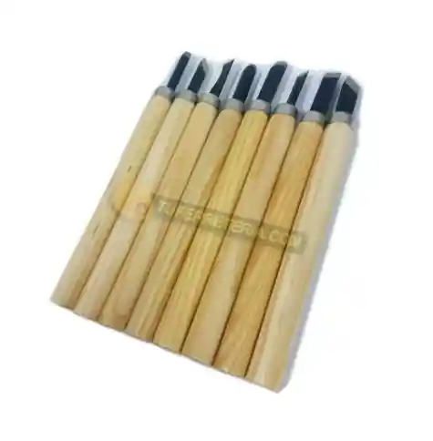 Gubias Pequeñas Para Madera Juego X 8pc