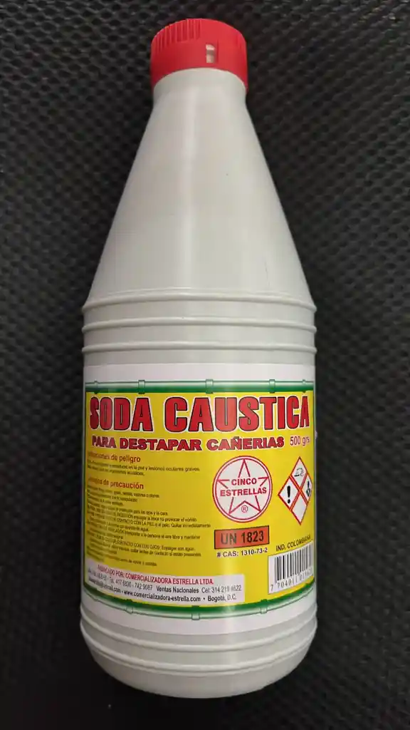 Soda Caustica Liquida 500 Gms