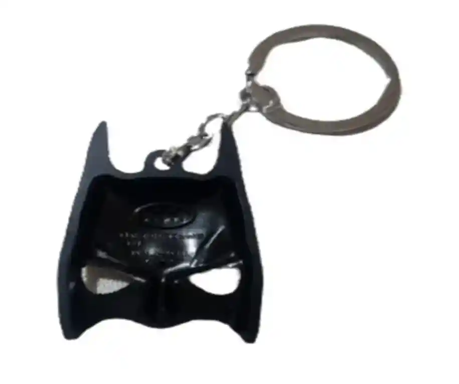 Llavero De Lujo Metalizado Mascara Batman Negra