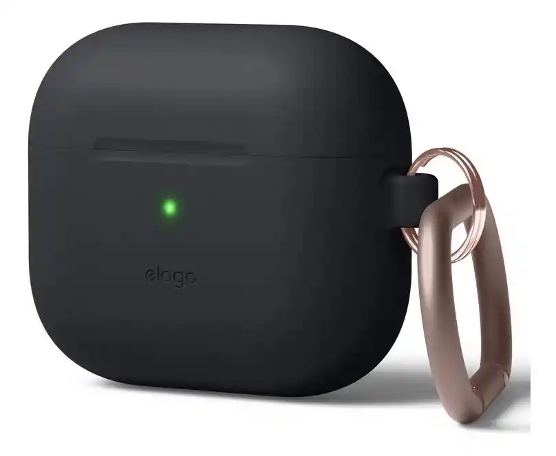 Estuche De Silicona Para Airpods 3 Con Arnes Elago En Negro