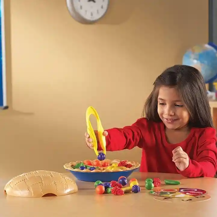 Juego Niños Motricidad Fina Pie De Frutas Colores