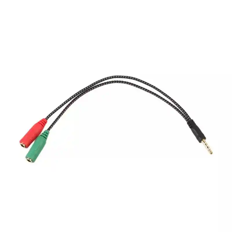 Adaptador Convertidor Plug 2 A 1 Audio Y Micrófono 3.5